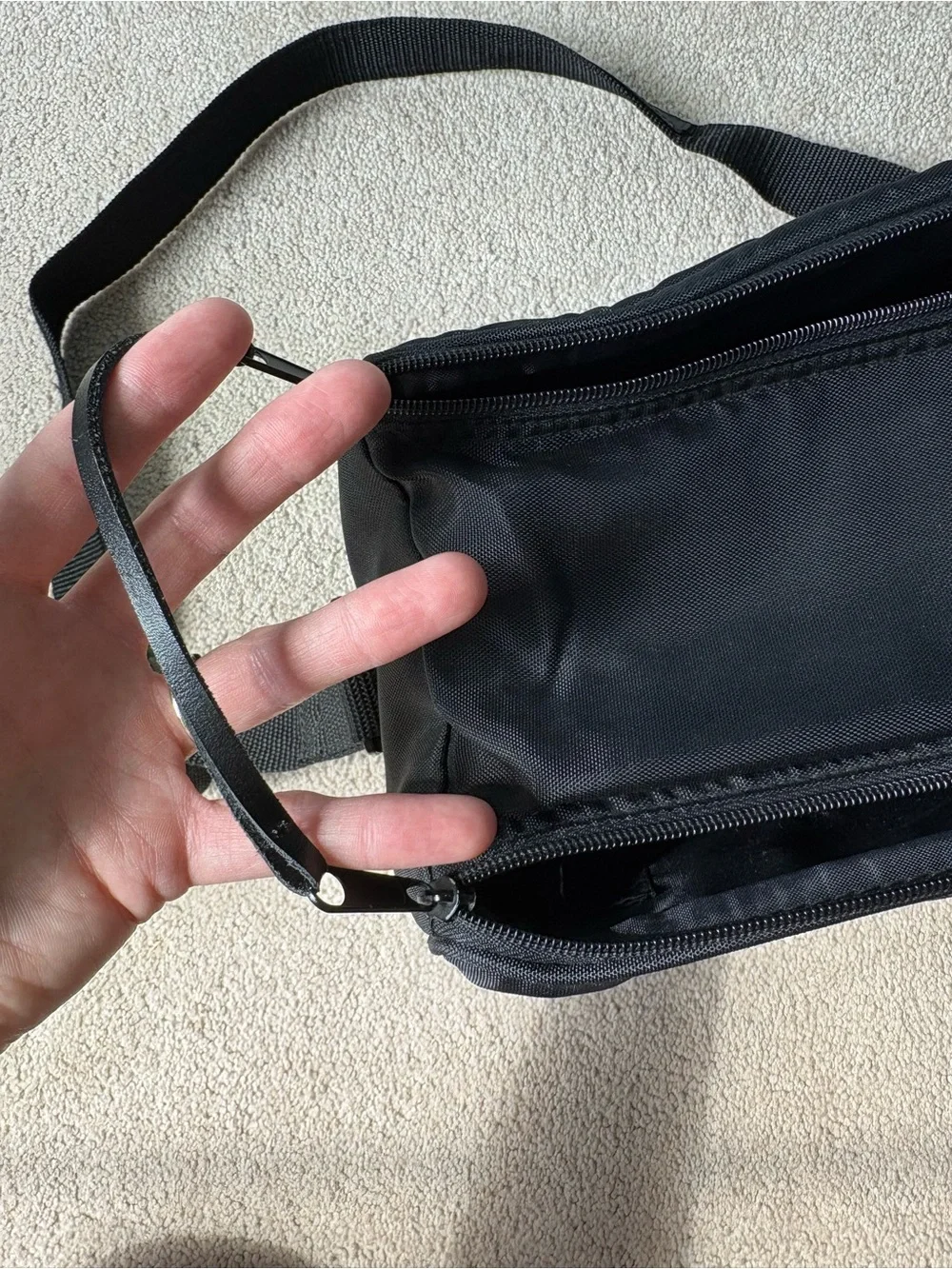 Vintage Polaroid Large Black Camera Bag Padded Crossbody Case Complete
